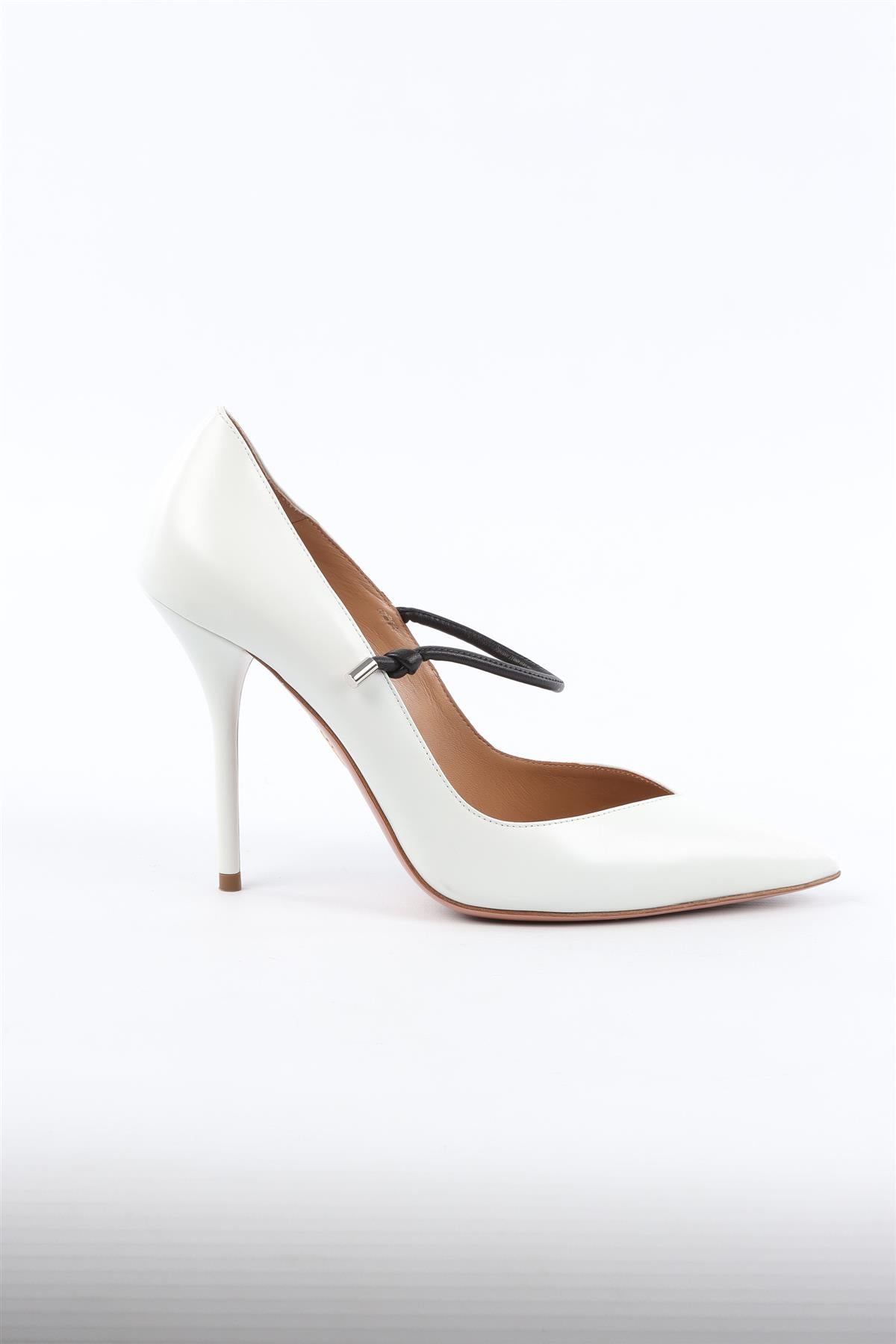 AQUAZZURA WHITE LEATHER PUMPS EU 38.5 UK 5.5 US 8.5