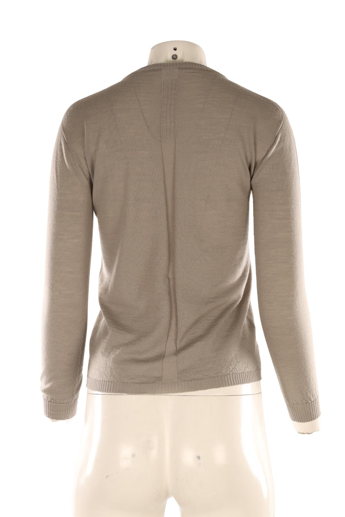 RICK OWENS GREY WOOL SWEATER UK 12