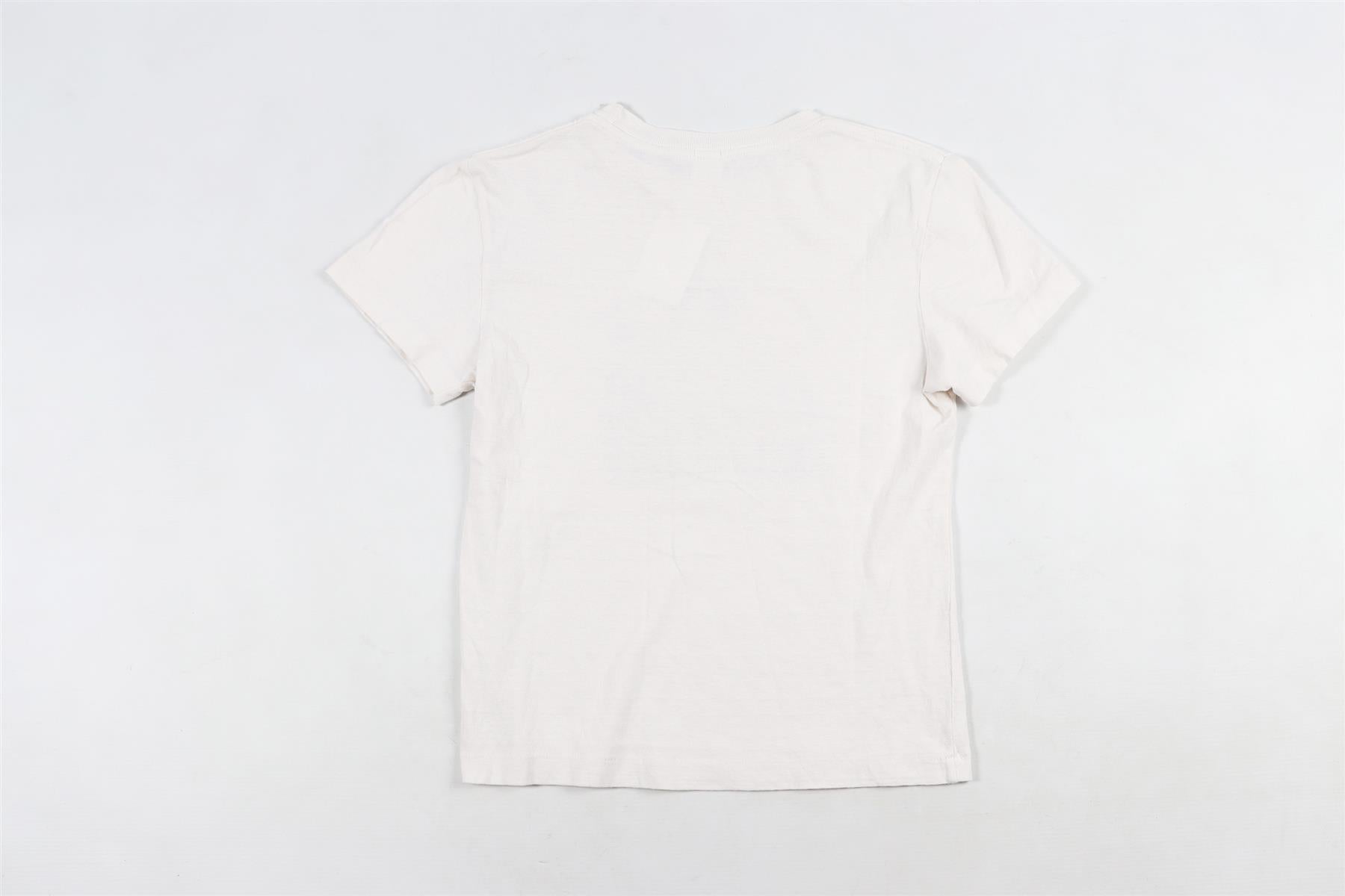 RE/DONE CREAM COTTON T-SHIRT XSMALL