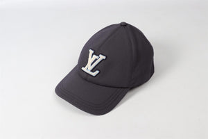 LOUIS VUITTON BLUE LV COTTON BASEBALL CAP LARGE