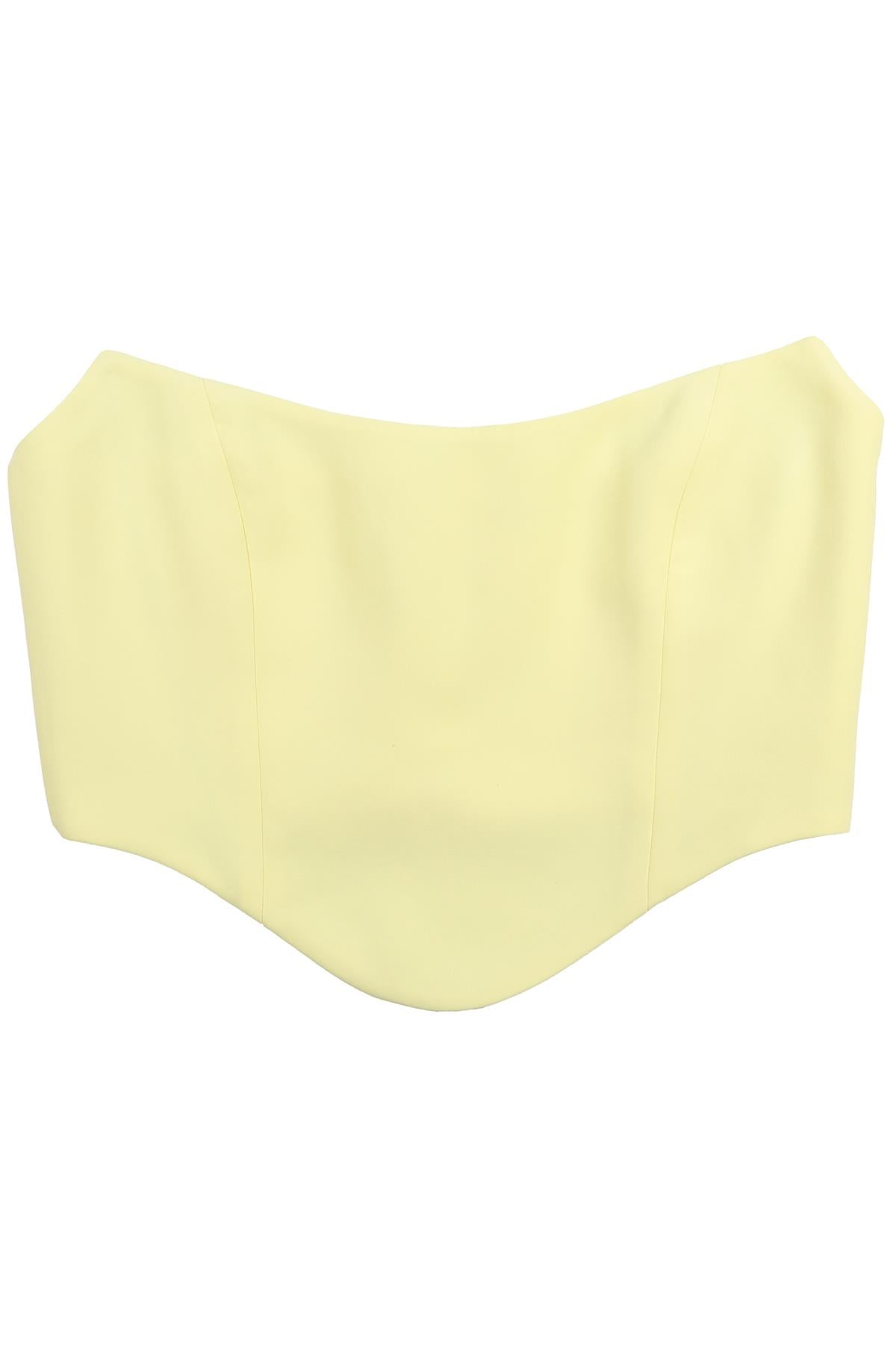 AMANDA UPRICHARD YELLOW CREPE TOP SMALL