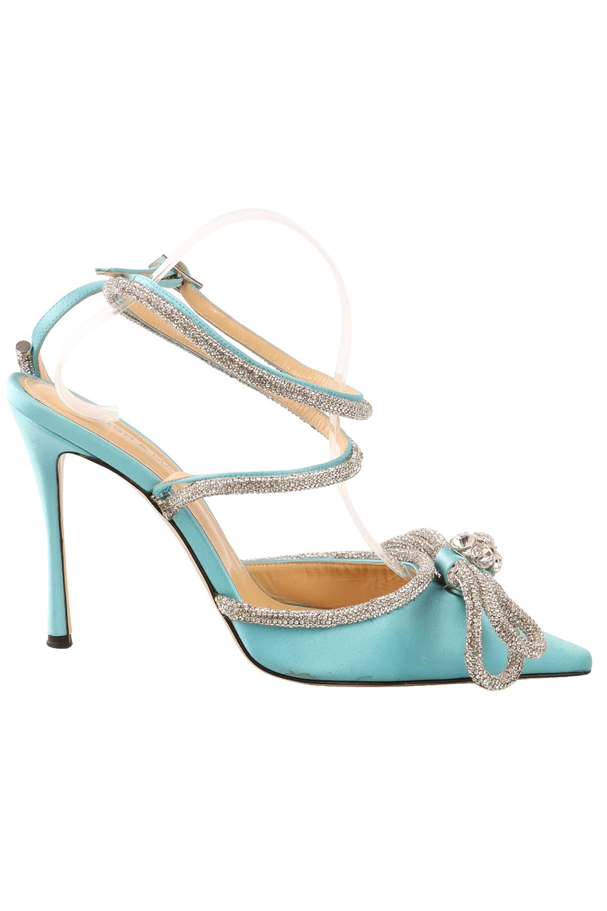 MACH & MACH BLUE SATIN PUMPS EU 38 UK 5 US 8