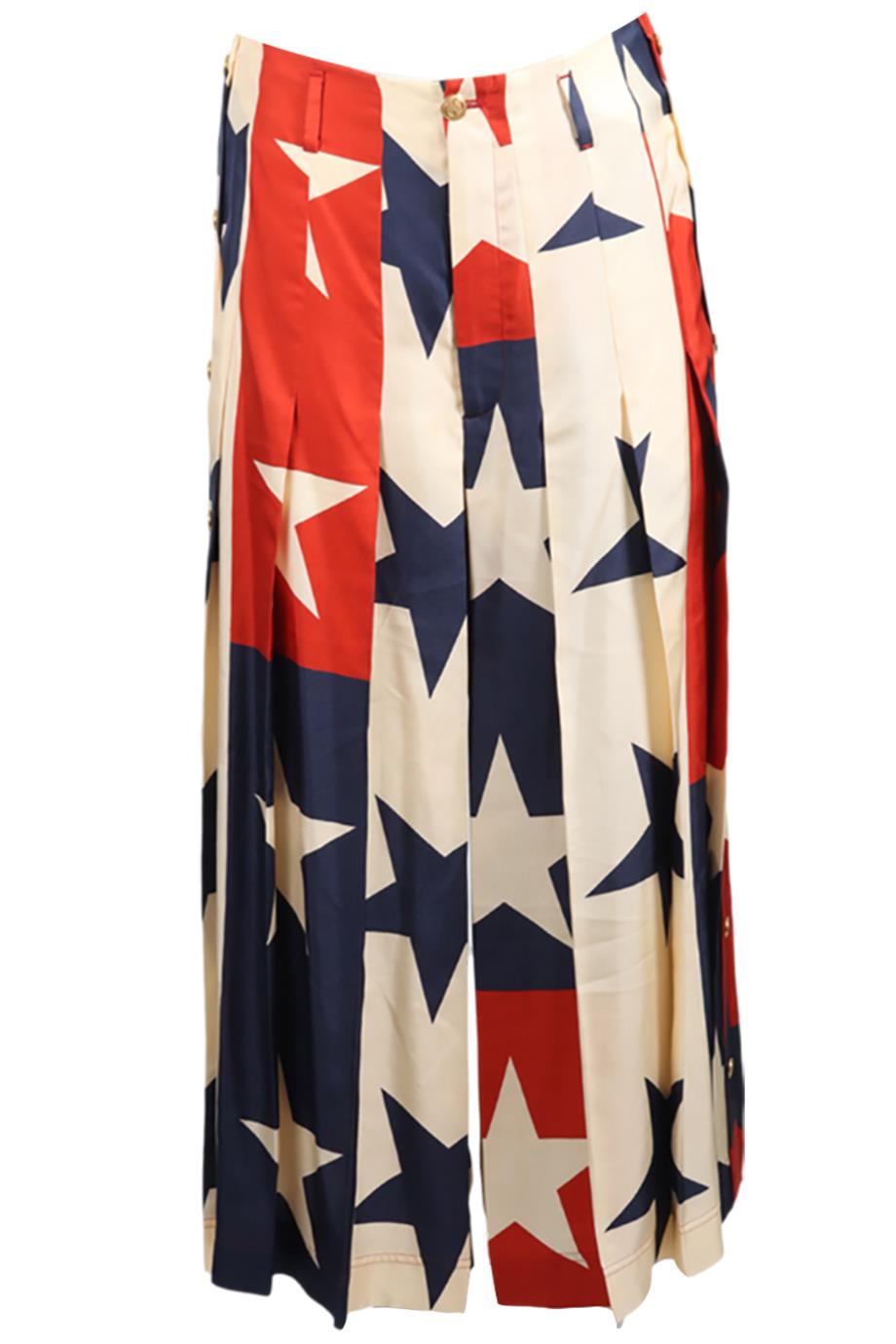GUCCI PLEATED TWILL CULOTTES IT 40 UK 8