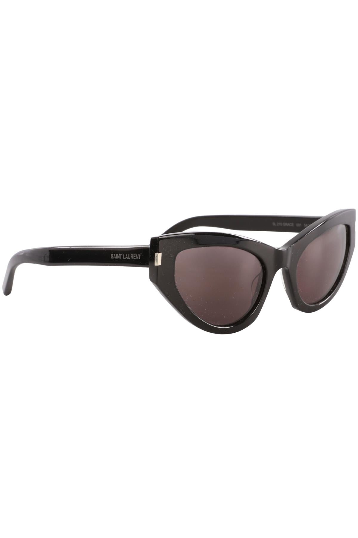 SAINT LAURENT BLACK CAT EYE ACETATE SUNGLASSES