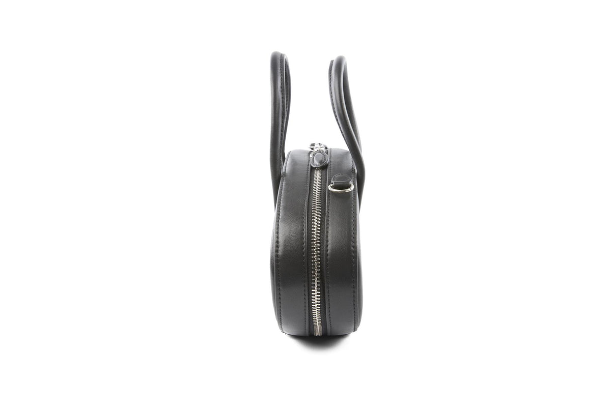 SIMONE ROCHA BLACK EGG CASE LEATHER TOTE BAG