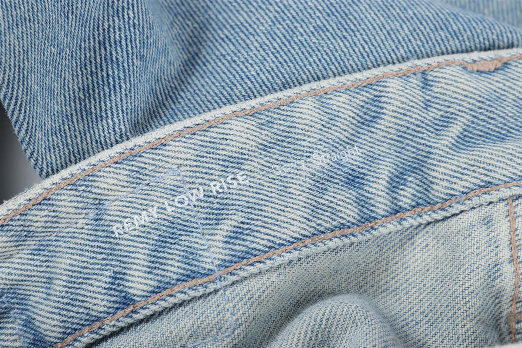ADRIANO GOLDSCHMIED BLUE HIGH RISE STRAIGHT LEG JEANS W23 UK 4