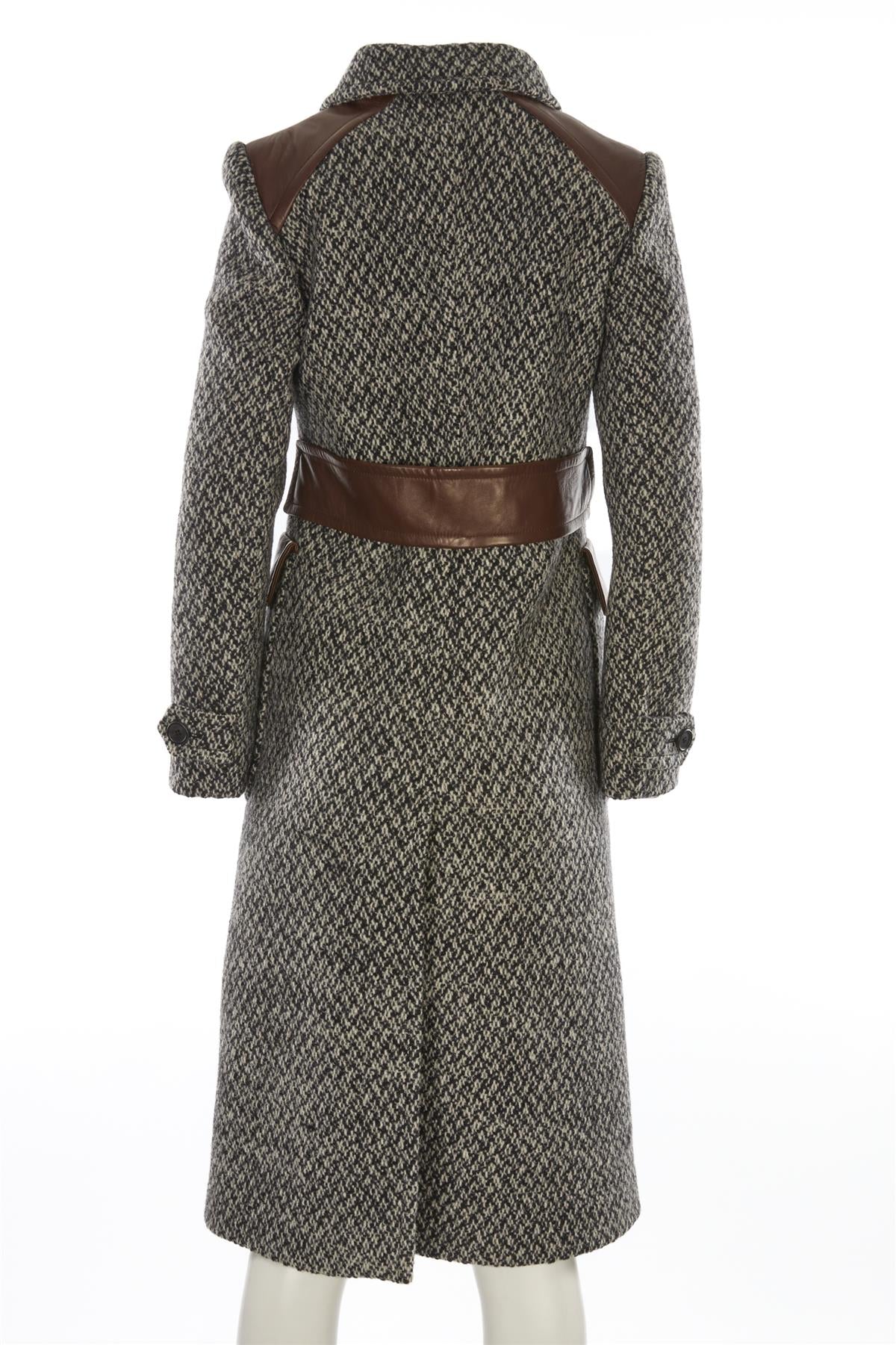 PRADA GREY 2014 WOOL COAT IT 40 UK 8