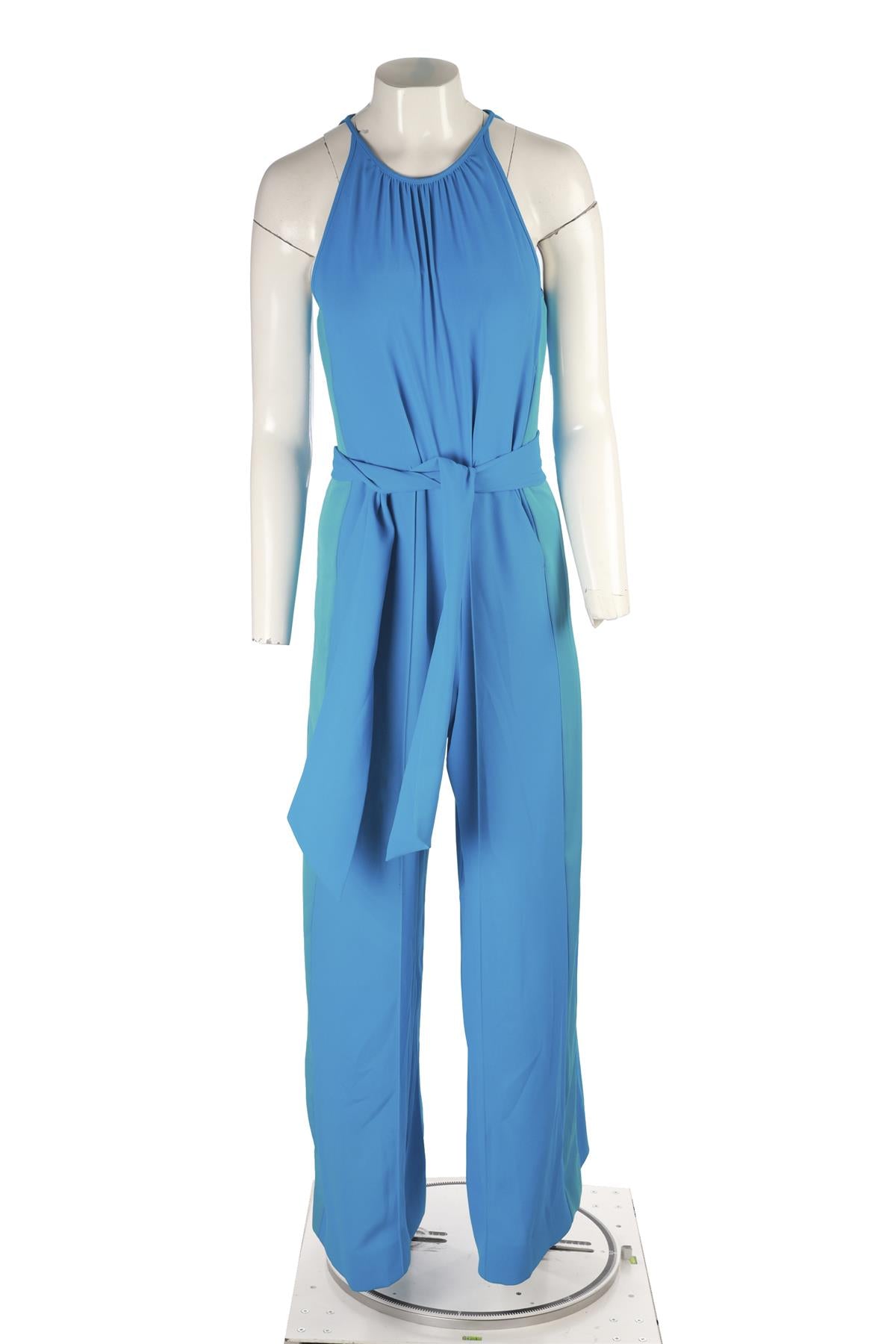 BLUE CREPE MAXI DRESS