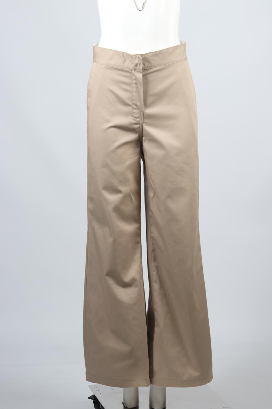 PALM ANGELS COTTON BLEND WIDE LEG PANTS LARGE