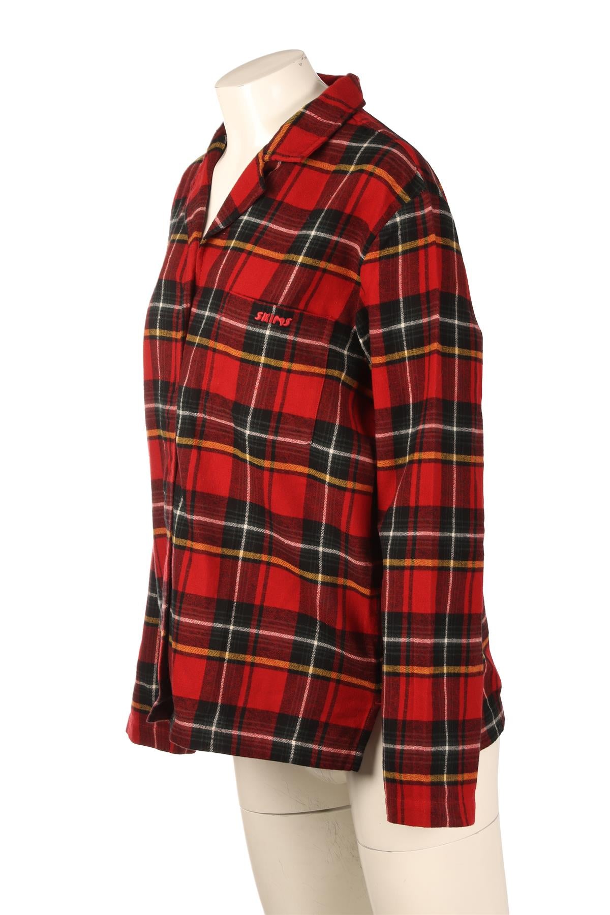 SKIMS RED PYJAMA TOP MEDIUM