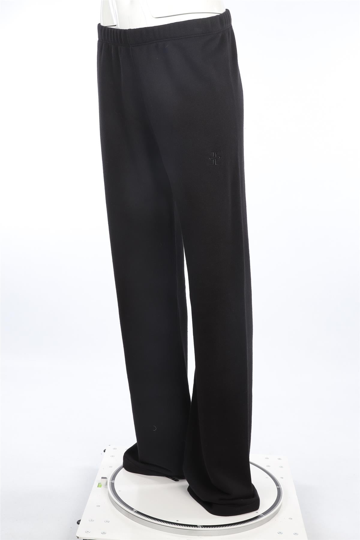 ETERNE BLACK COTTON TRACK PANTS MEDIUM