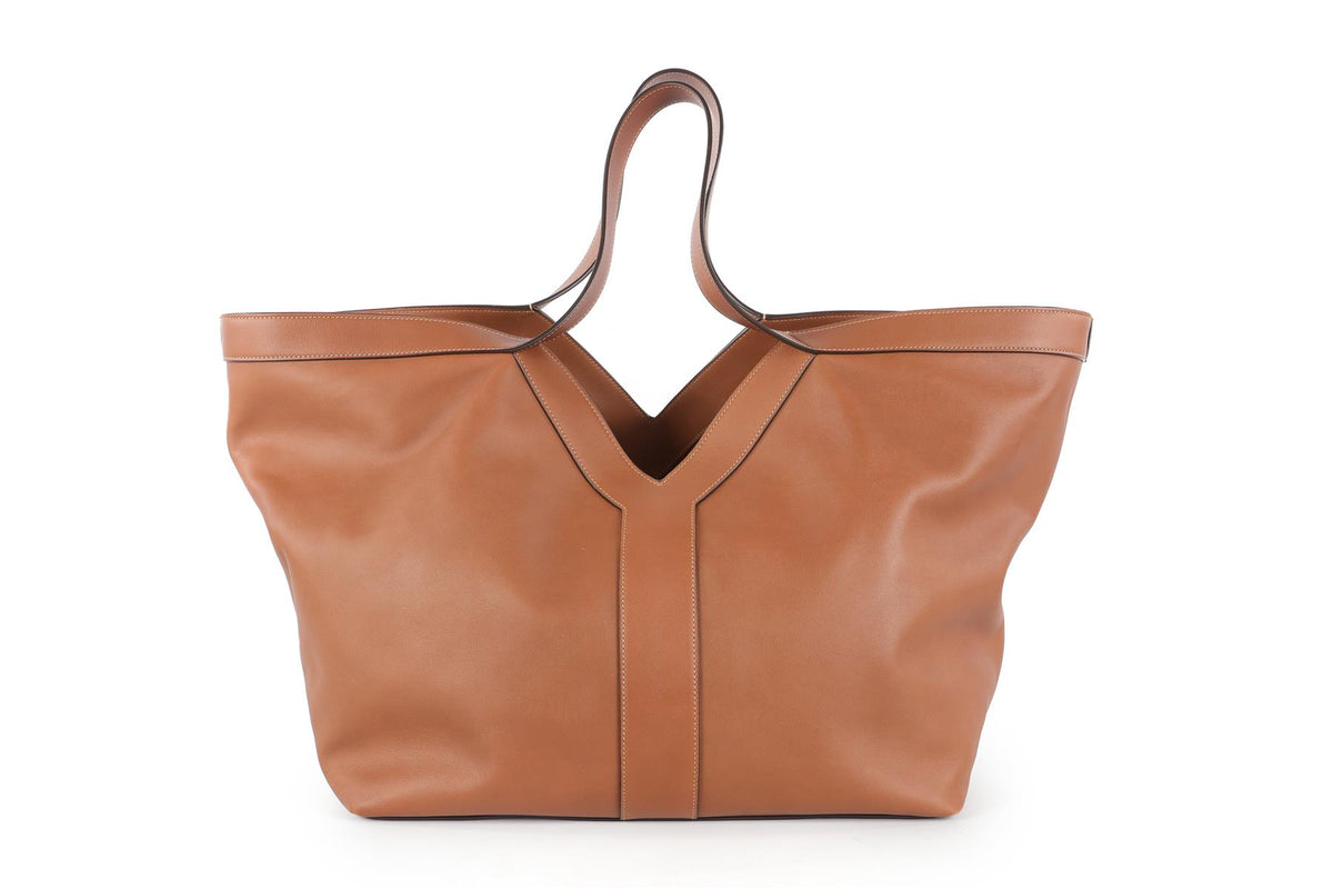 SAINT LAURENT TAN Y LEATHER TOTE BAG