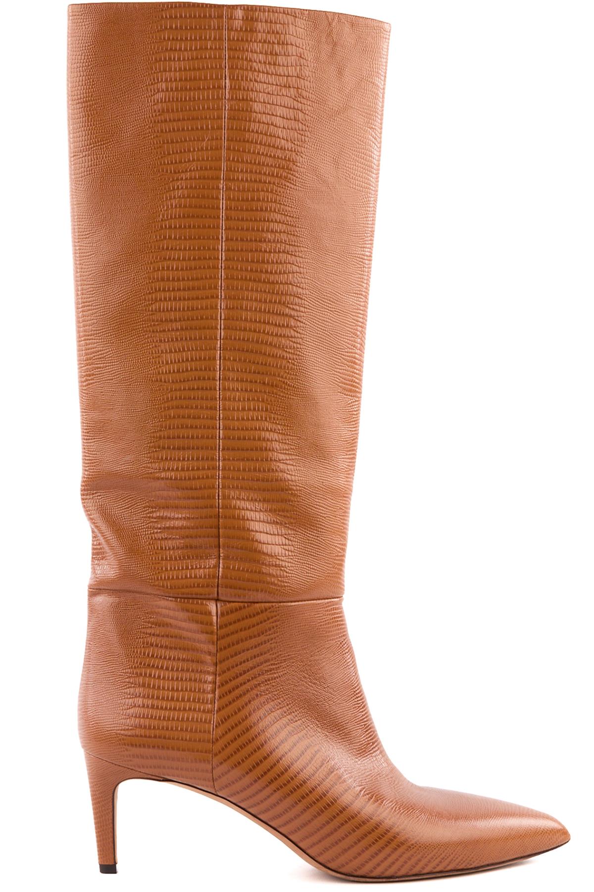 PARIS TEXAS BROWN LEATHER KNEE HIGH BOOTS EU 41 UK 8 US 11