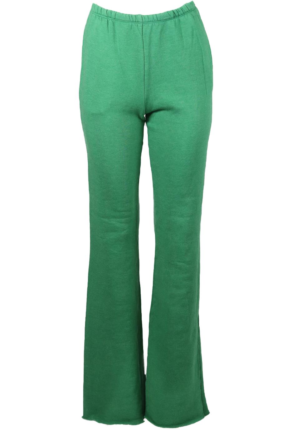 SPRWMN COTTON JERSEY FLARED TRACK PANTS SMALL