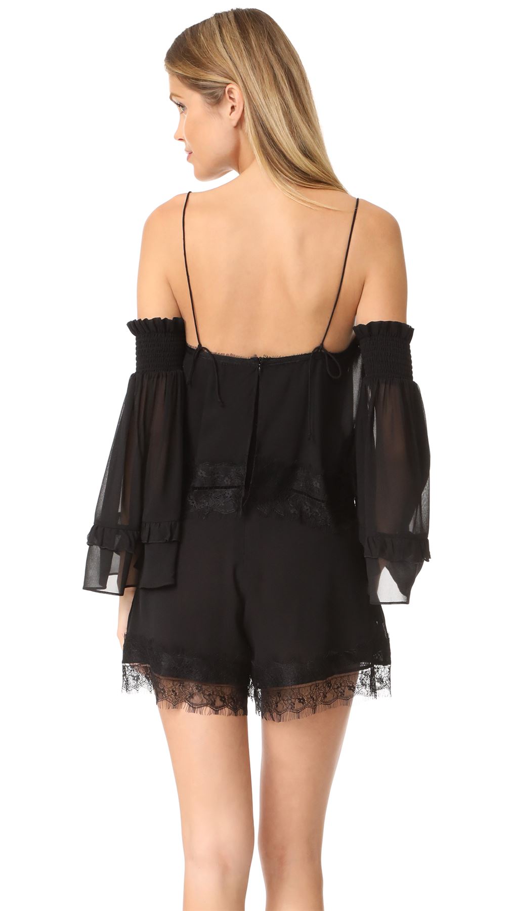 NICHOLAS GEORGETTE LACE TRIM ROMPER UK 10