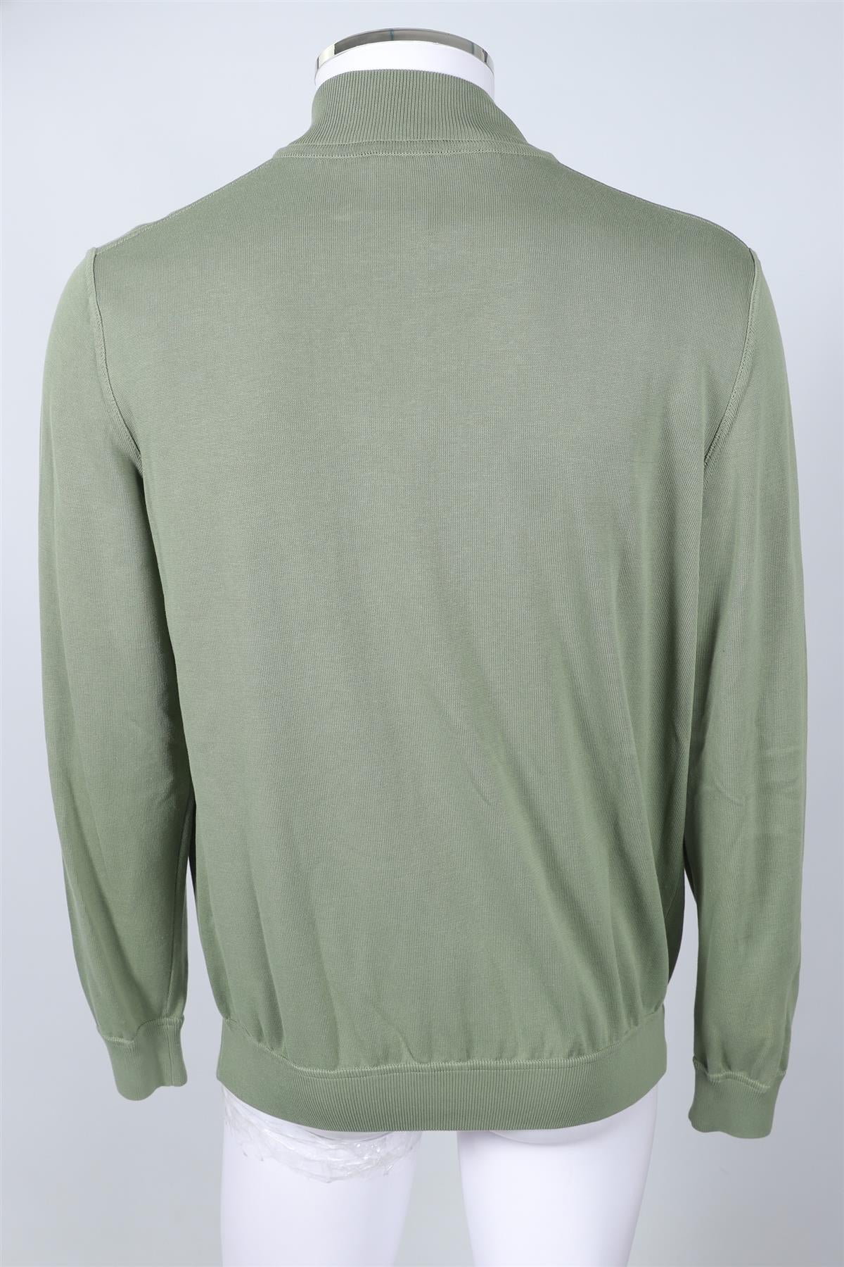 THOM SWEENEY GREEN MEN'S COTTON CARDIGAN XLARGE