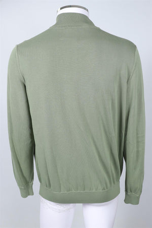 THOM SWEENEY GREEN MEN'S COTTON CARDIGAN XLARGE