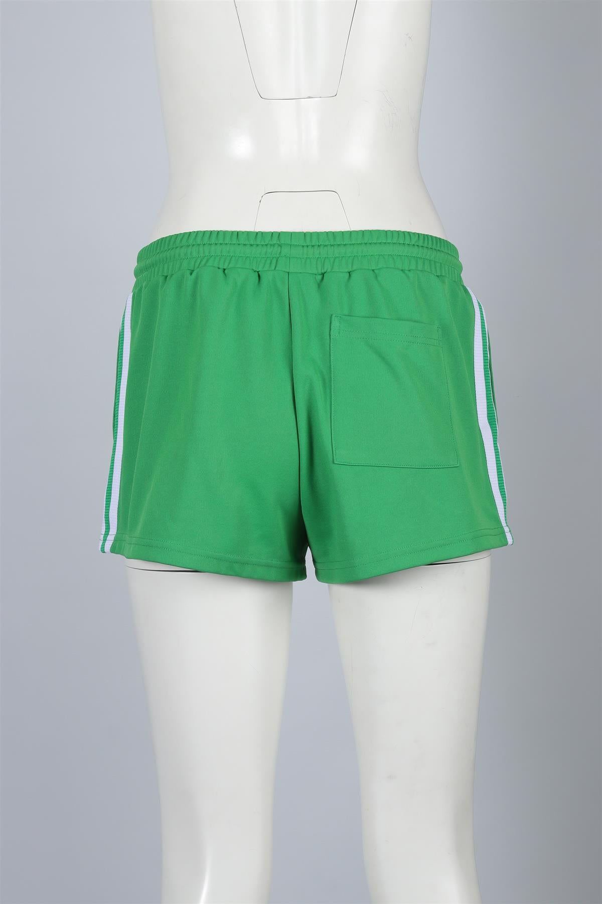 SPORTY & RICH GREEN COTTON SHORTS SMALL