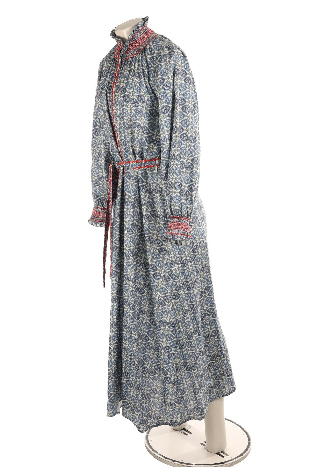 MUZUNGU SISTERS BLUE LINEN MAXI DRESS LARGE