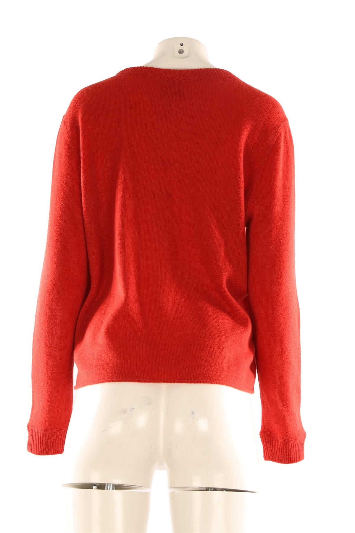 REFORMATION RED CASHMERE SWEATER XSMALL