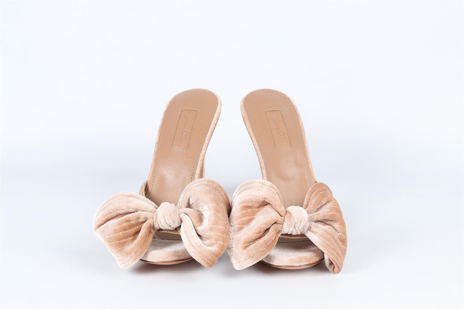 JOHANNA ORTIZ NUDE VELVET MULES EU 39 UK 6 US 9