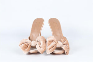 JOHANNA ORTIZ NUDE VELVET MULES EU 39 UK 6 US 9