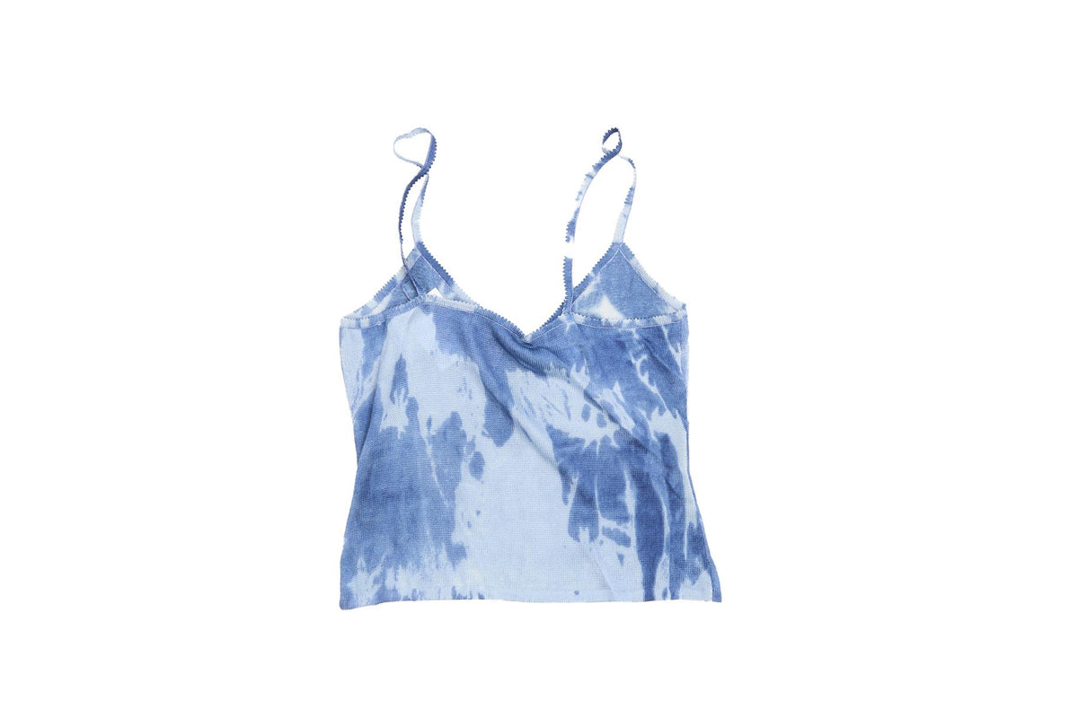 CHRISTIAN DIOR BLUE KNIT TOP FR 36 UK 8