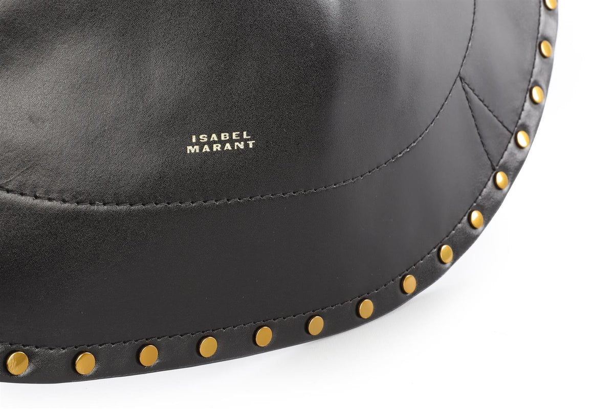 ISABEL MARANT BLACK OSKAN LEATHER SHOULDER BAG