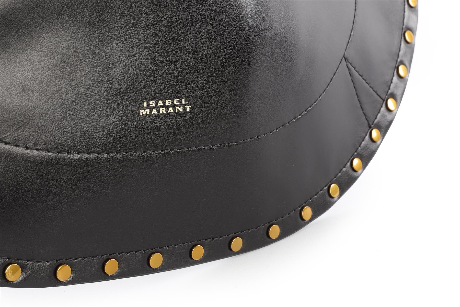 ISABEL MARANT BLACK OSKAN LEATHER SHOULDER BAG