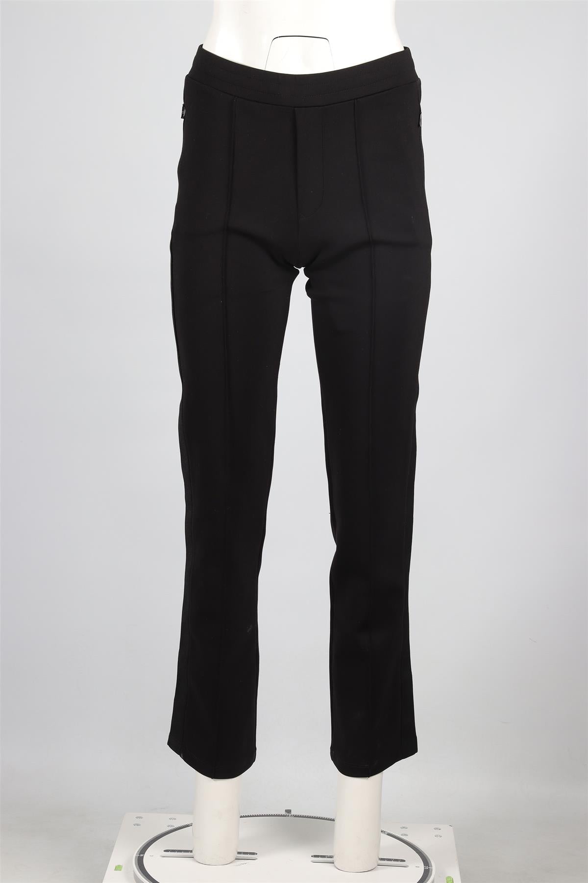 MONCLER BLACK JERSEY STRAIGHT LEG PANTS XSMALL