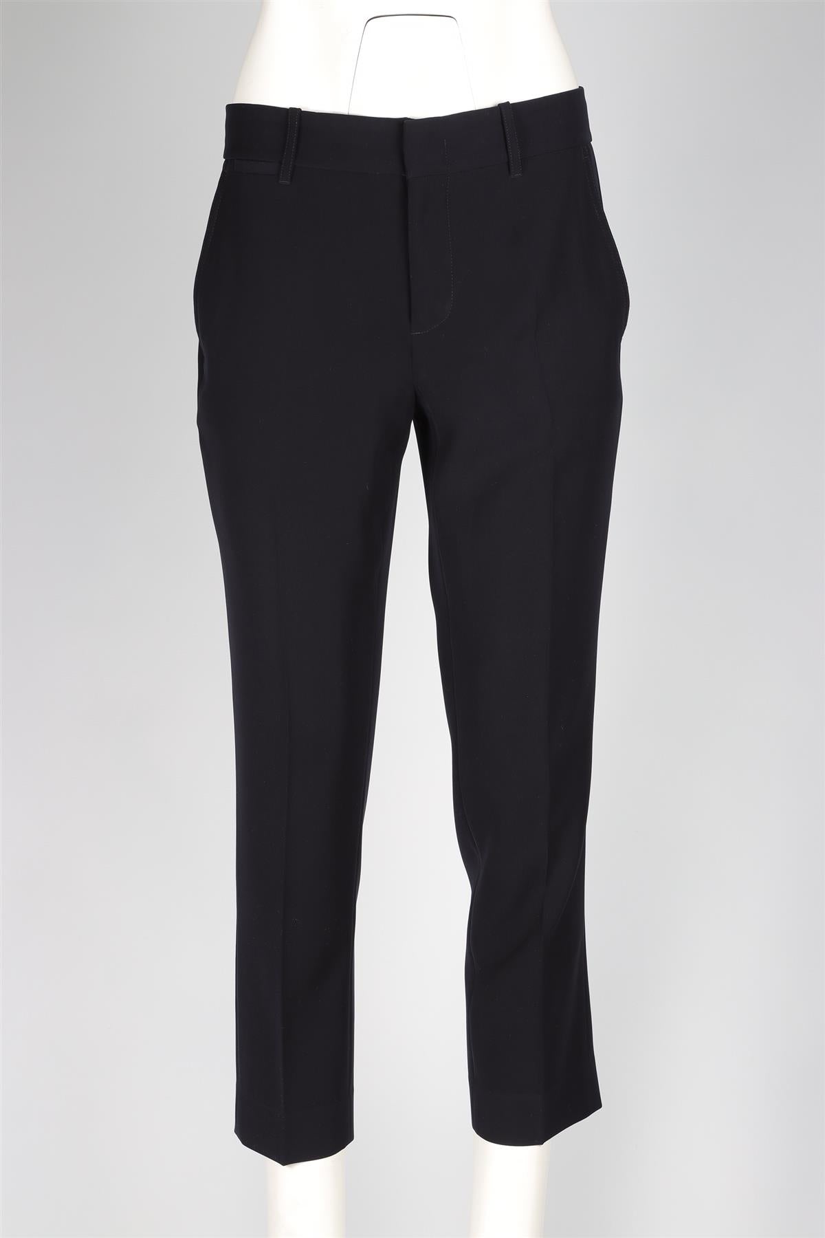VINCE BLACK CREPE STRAIGHT LEG PANTS US 6 UK 10