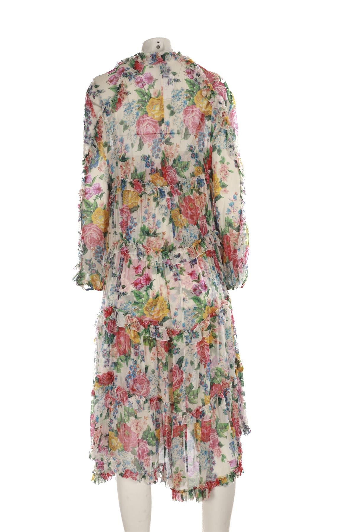 ZIMMERMANN MULTI SILK MAXI DRESS UK 10