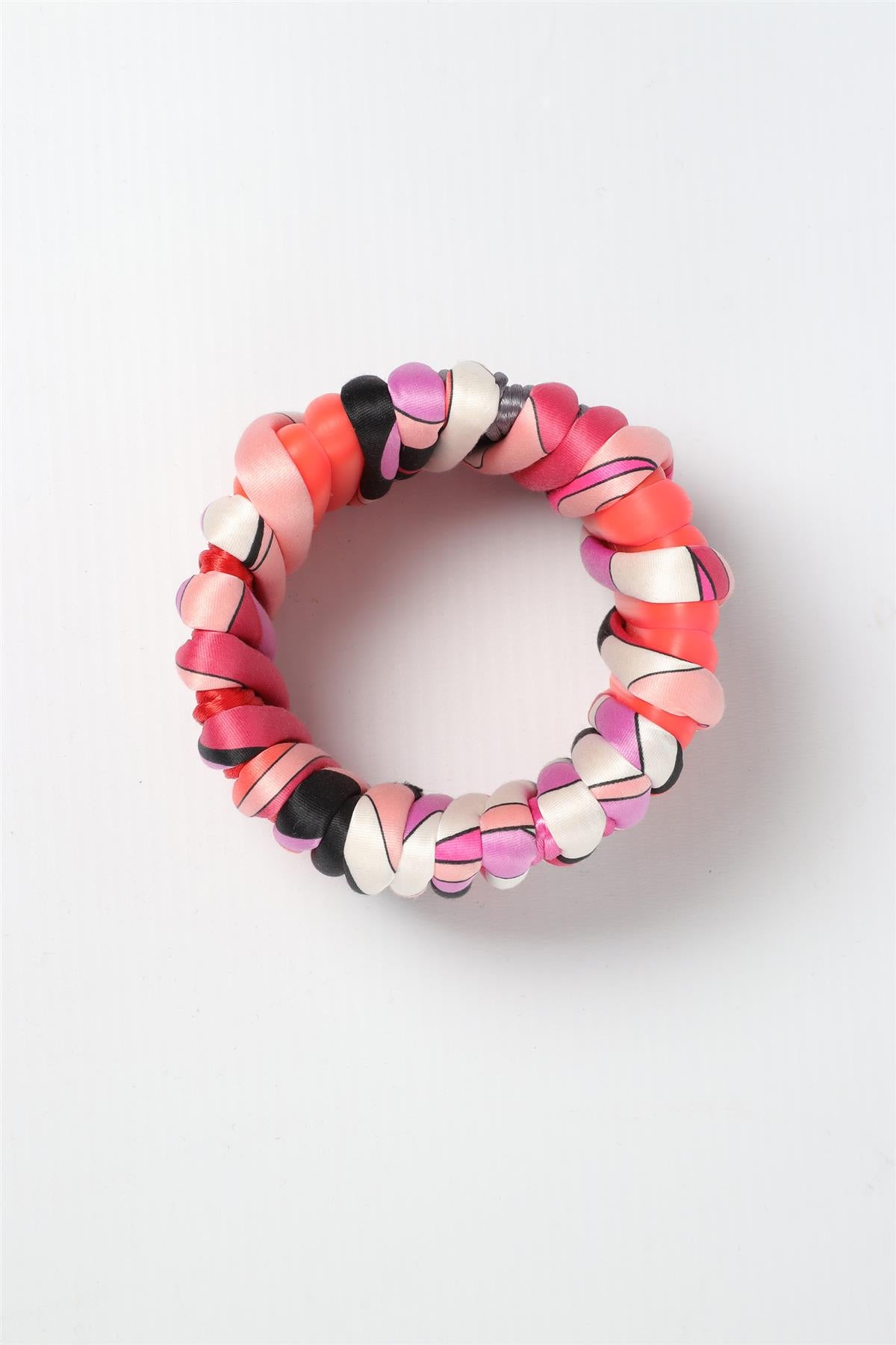 EMILIO PUCCI PINK SILK BANGLE