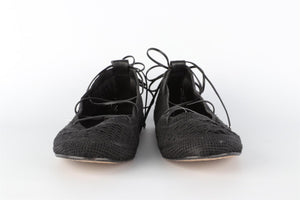 ISABEL MARANT BLACK FABRIC BALLET FLATS EU 41 UK 8 US 11