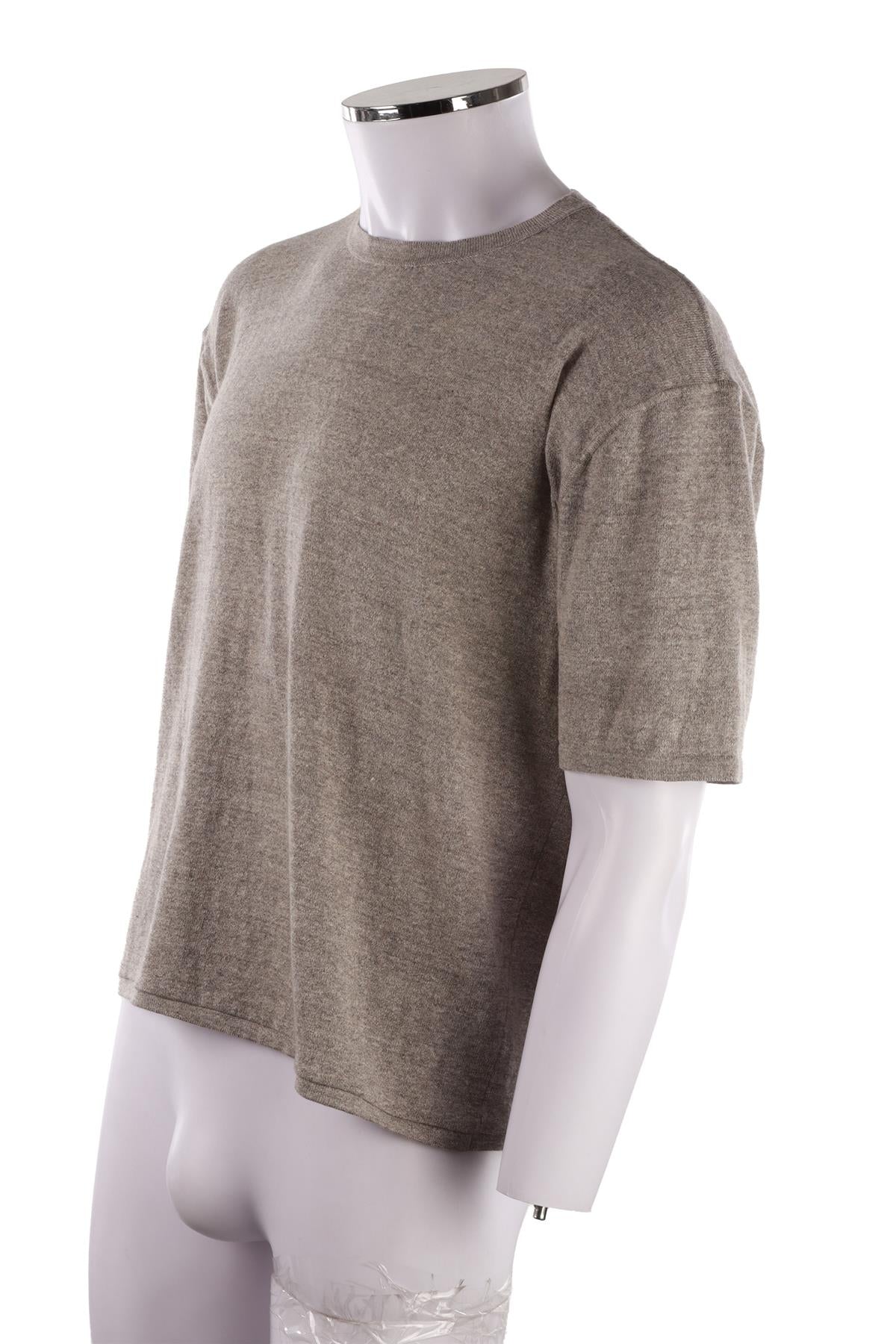GREY MEN'S WOOL T-SHIRT
