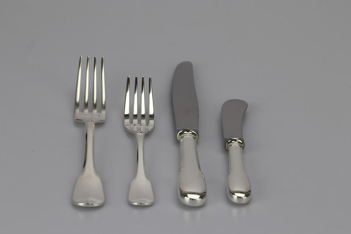 CHRISTOFLE SILVER PLATED STAINLESS STEEL CUTLERY SET