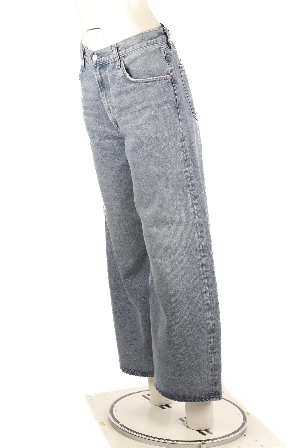 AGOLDE BLUE HIGH RISE WIDE LEG JEANS W30