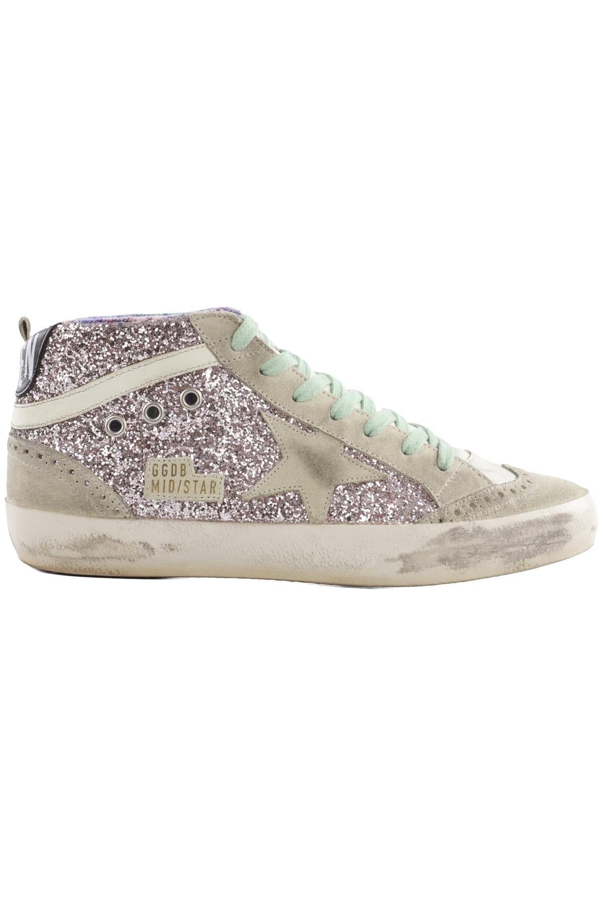 GOLDEN GOOSE MIDSTAR PINK GLITTER SNEAKERS EU 39 UK 6 US 9