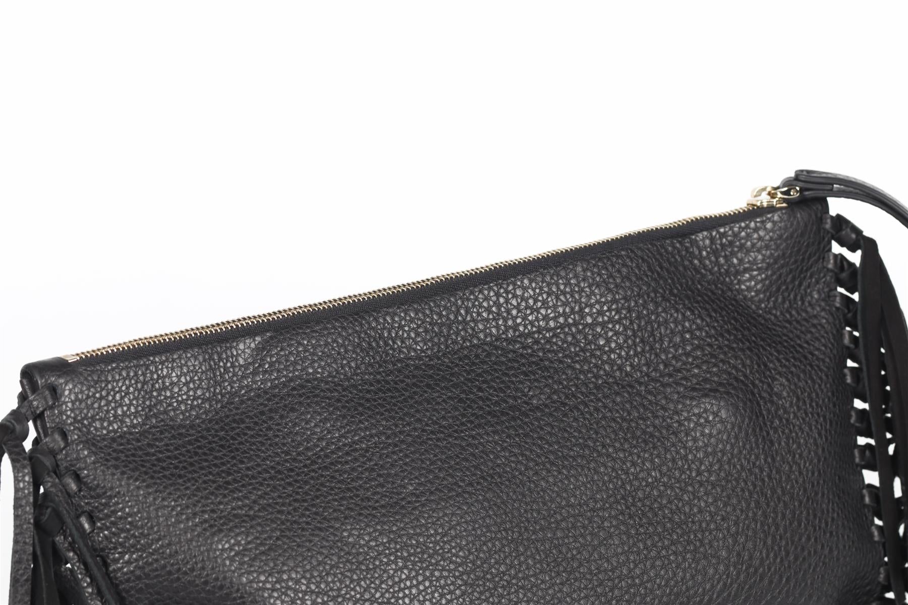 VALENTINO GARAVANI BLACK LEATHER CLUTCH