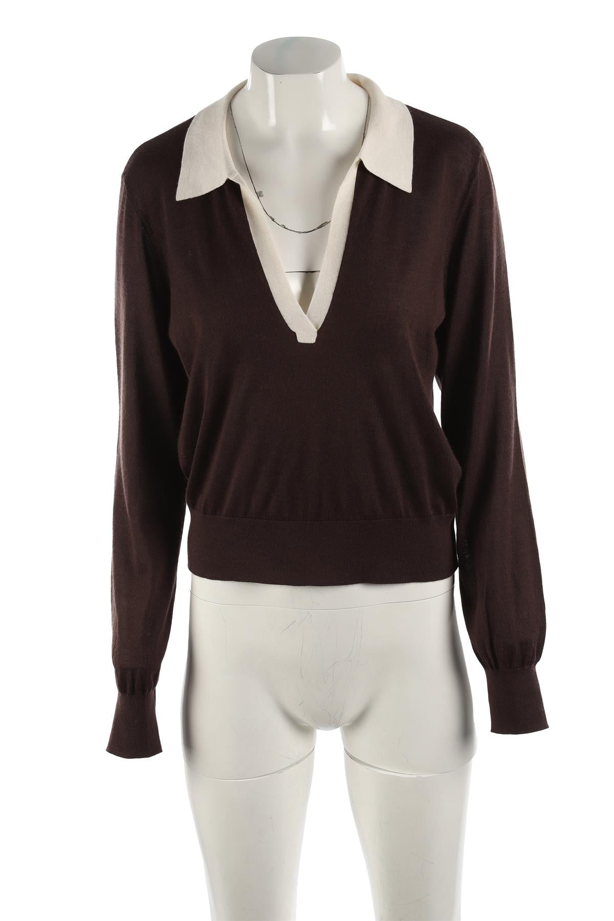 FRAME BROWN CASHMERE SWEATER LARGE