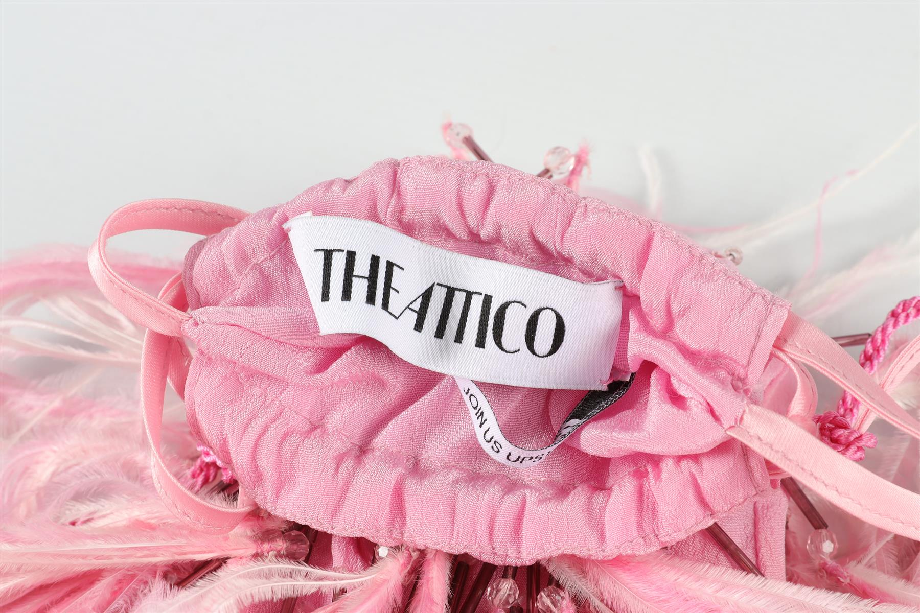 THE ATTICO PINK FEATHER SHOULDER BAG