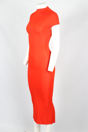 KHAITE RED JERSEY MAXI DRESS XSMALL