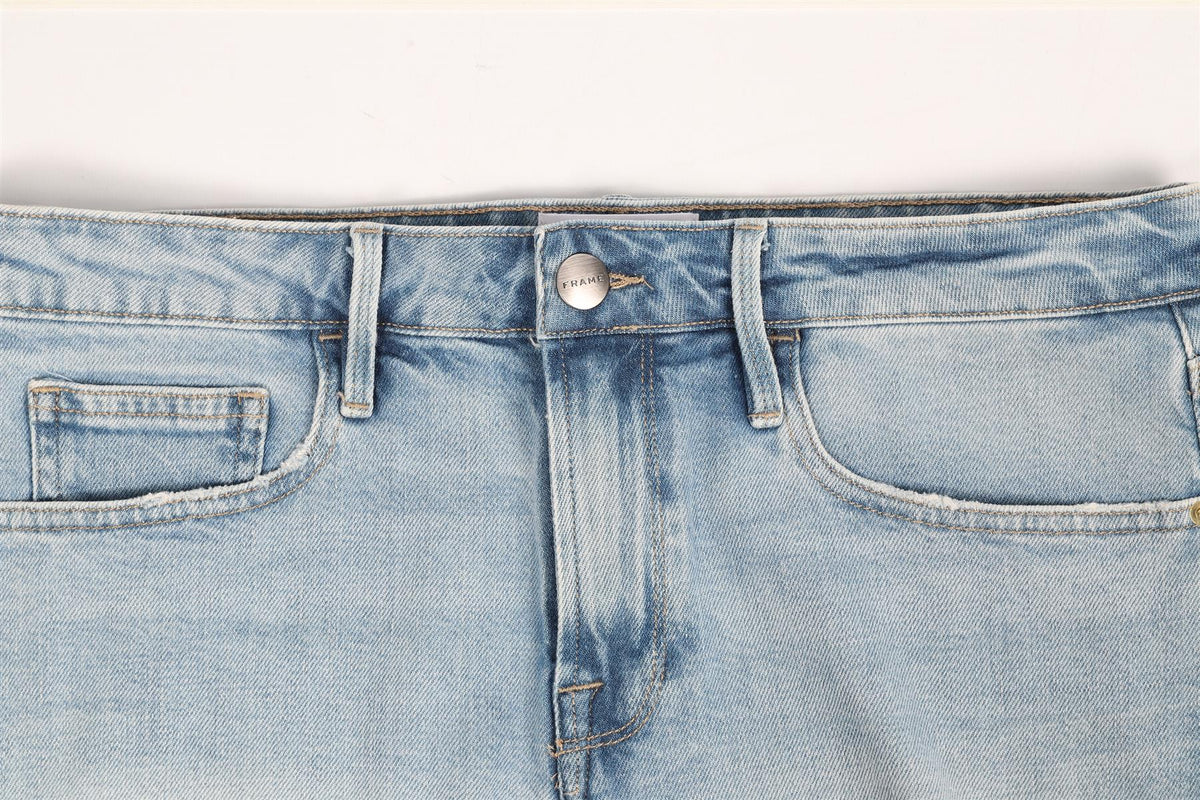 FRAME HIGH RISE DENIM SHORTS W27 UK 8-10