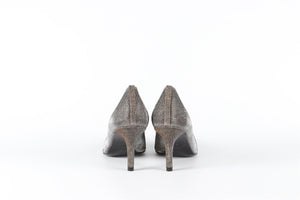 STUART WEITZMAN SILVER FABRIC PUMPS EU 36.5 UK 3.5 US 6.5