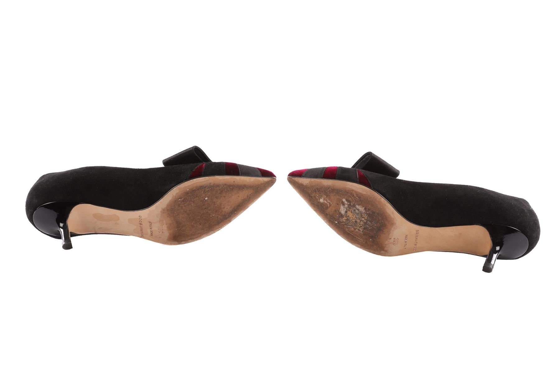 BRIAN ATWOOD BLACK SUEDE PUMPS EU 36.5 UK 3.5 US 6.5