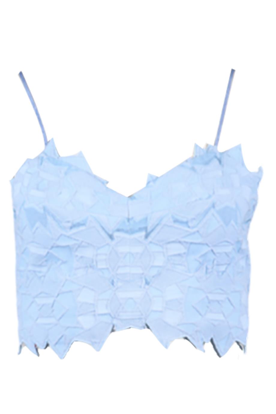 JONATHAN SIMKHAI CROPPED COTTON BLEND TOP US 4 UK 8