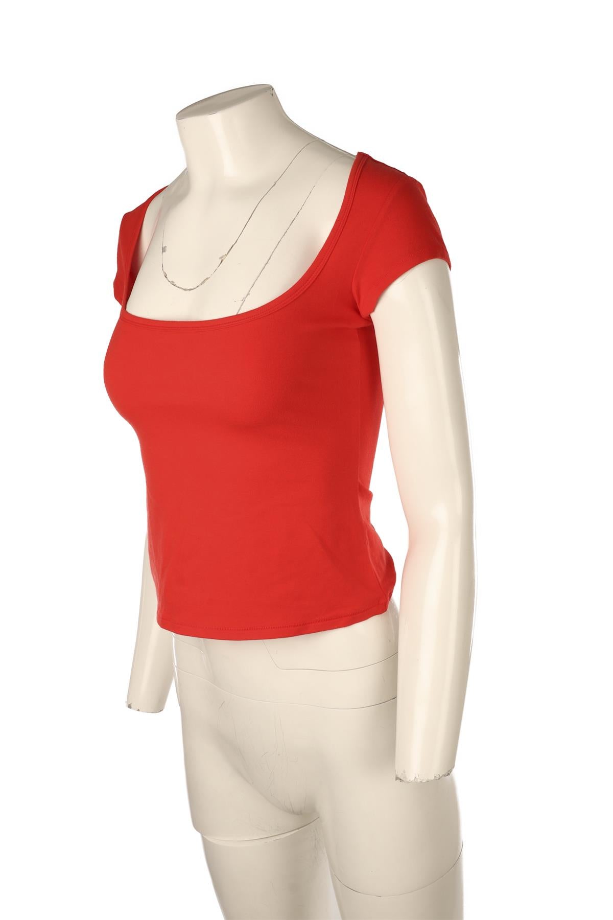 SKIMS RED COTTON TOP SMALL