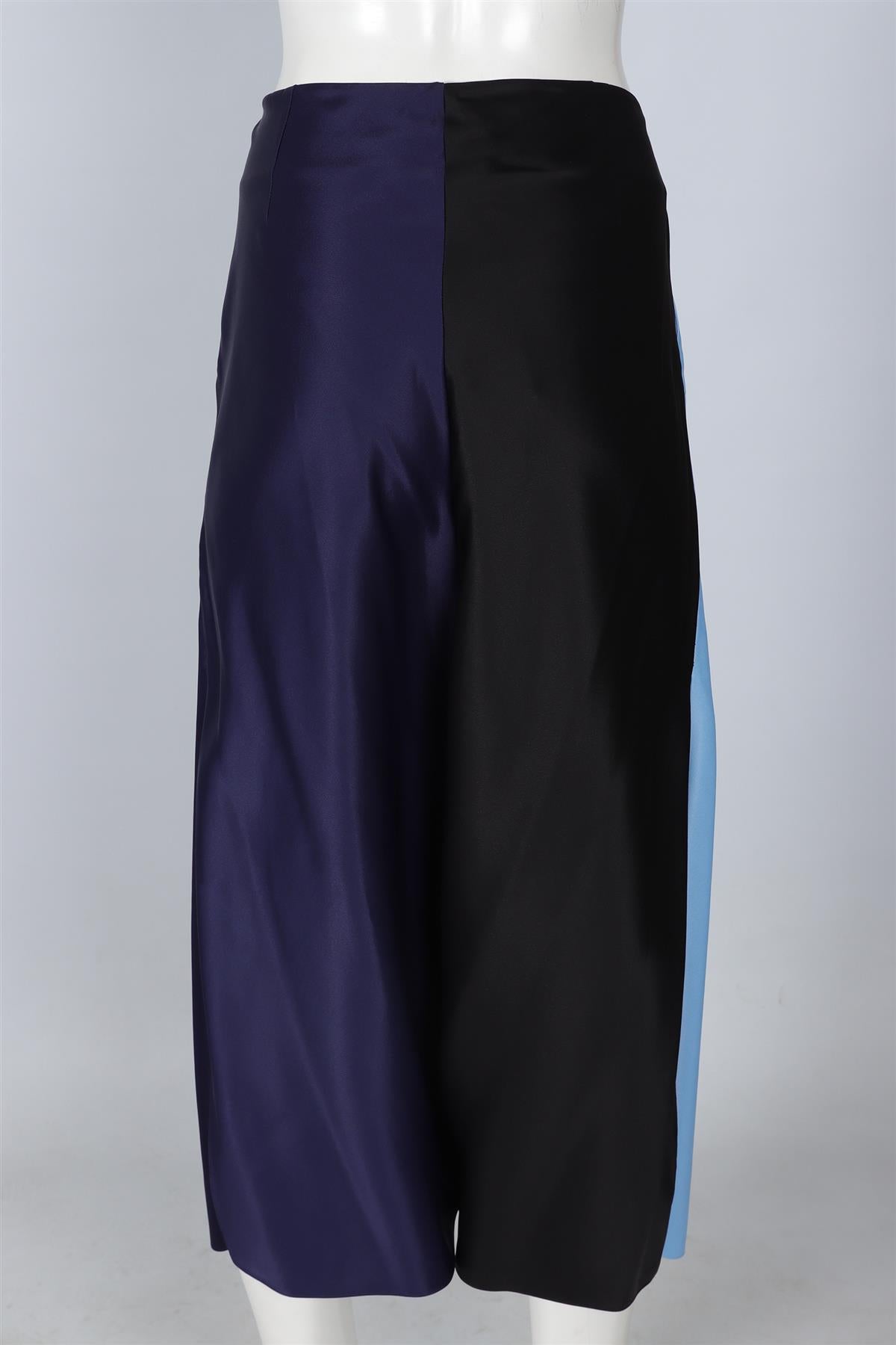 JONATHAN SAUNDERS BLUE SATIN SKIRT IT 42 UK 10