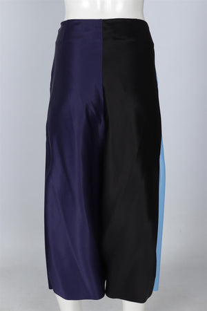 JONATHAN SAUNDERS BLUE SATIN SKIRT IT 42 UK 10