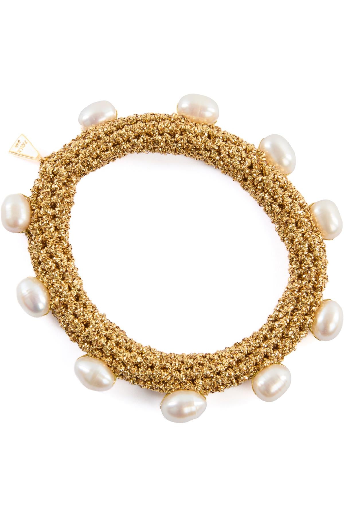 LUCY FOLK GOLD PEARL DIVER BRACELET